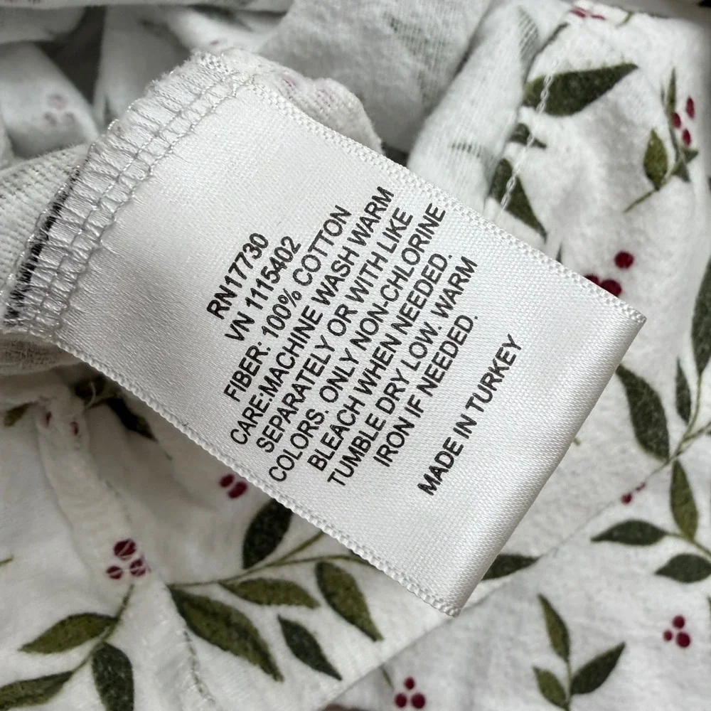 Twin Flannel Sheet Set Holiday Holly‎ Christmas Cotton Cozy Soft Winter